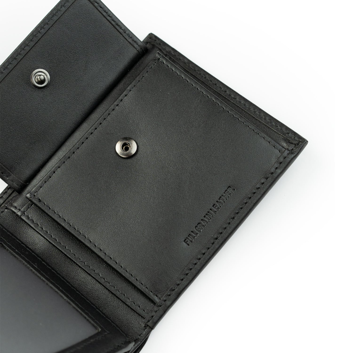 Crossing Sydney Bi-Fold Leather Wallet With Flap And Coin Pouch - Black