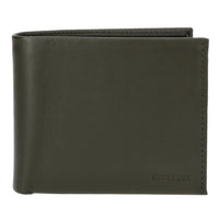 Crossing Sydney Bi-Fold Leather Wallet With Flap And Coin Pouch Rfid - Khaki