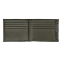 Crossing Sydney Bi-Fold Leather Wallet With Flap And Coin Pouch Rfid - Khaki