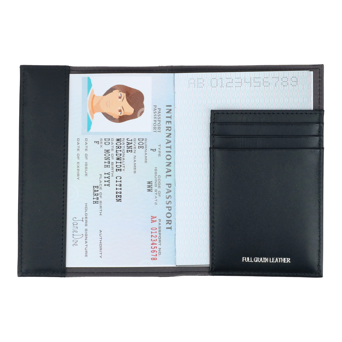 Crossing Sydney Passport Holder -  Black