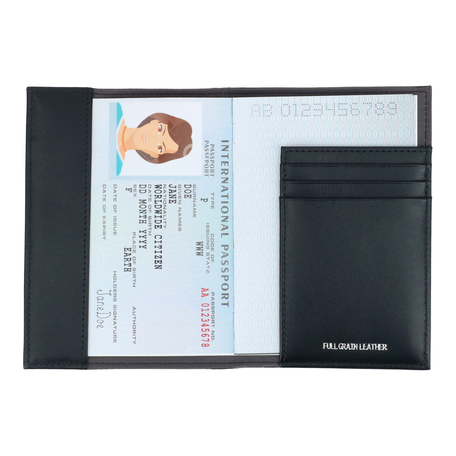 Crossing Sydney Passport Holder -  Black