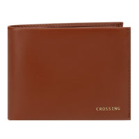 Crossing Sydney Slim Leather Wallet With Coin Pocket [5 Card Slots] - Gingerbread