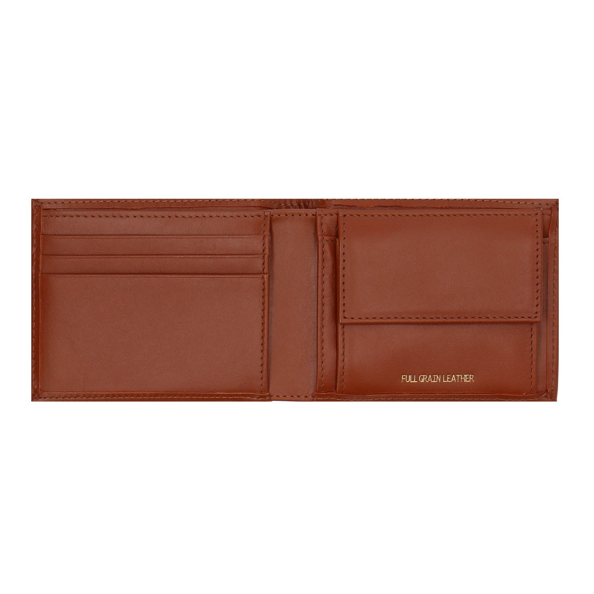 Crossing Sydney Slim Leather Wallet With Coin Pocket [5 Card Slots] - Gingerbread