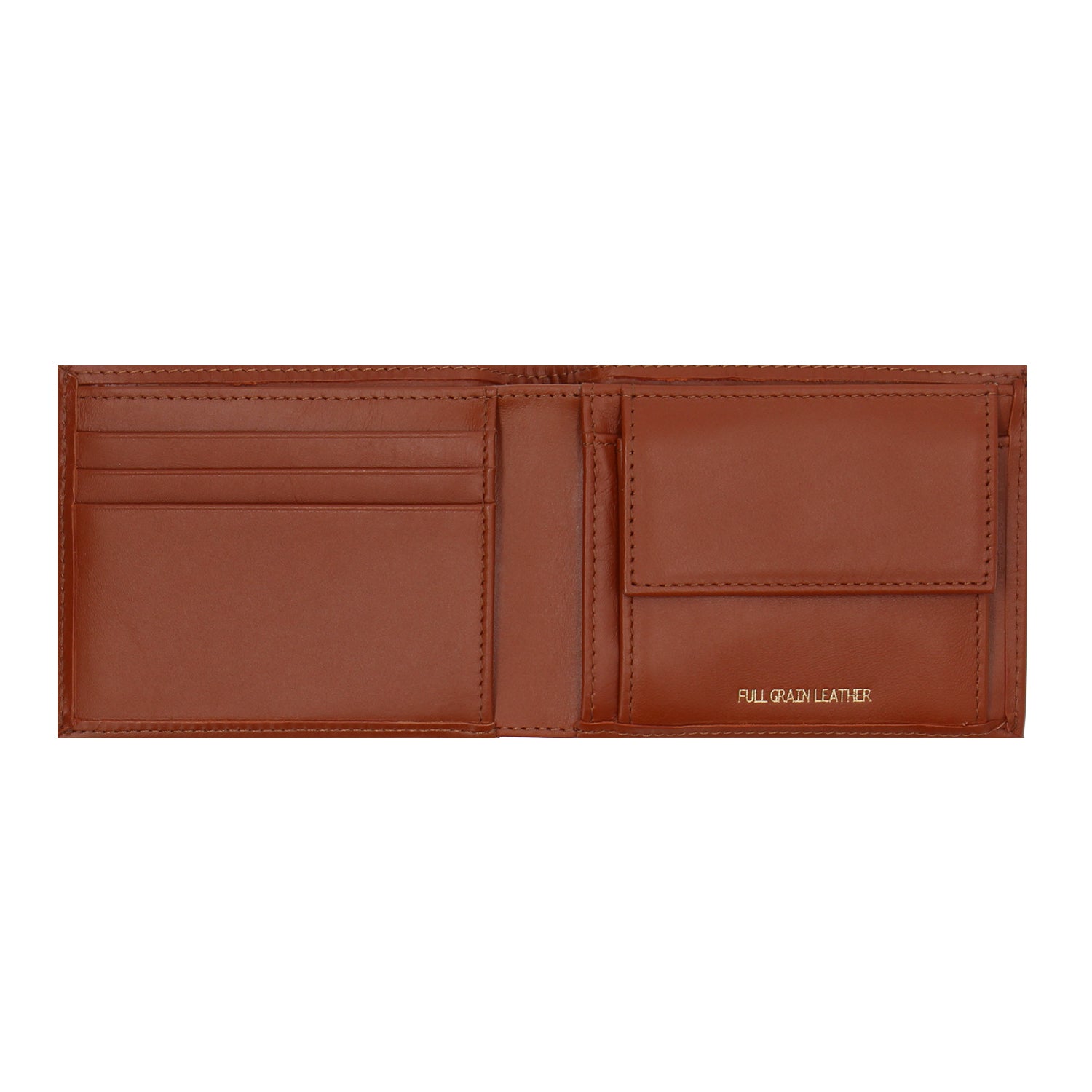 Crossing Sydney Slim Leather Wallet With Coin Pocket [5 Card Slots] - Gingerbread