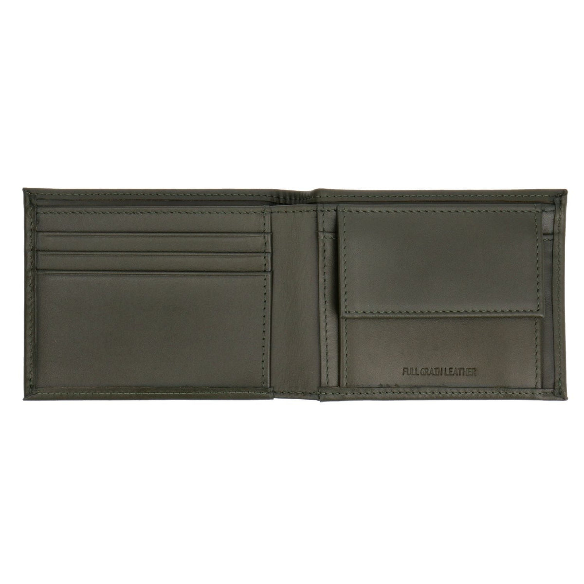 Crossing Sydney Slim Leather Wallet With Coin Pocket [5 Card Slots] Rfid - Khaki