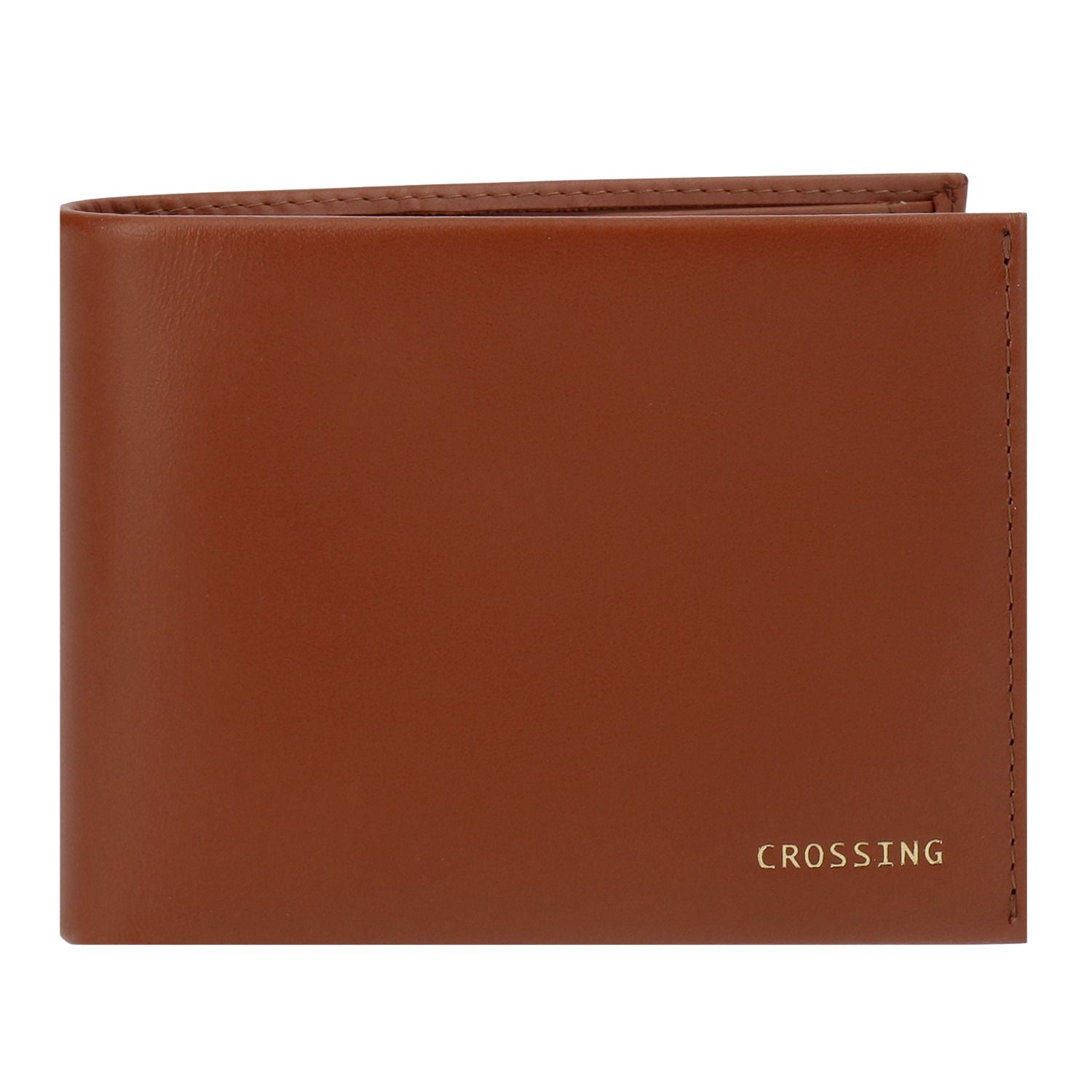 Crossing Sydney Slim Leather Wallet With Coin Pocket [5 Card Slots] Rfid - Gingerbread