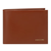 Crossing Sydney Slim Leather Wallet With Coin Pocket [5 Card Slots] Rfid - Gingerbread