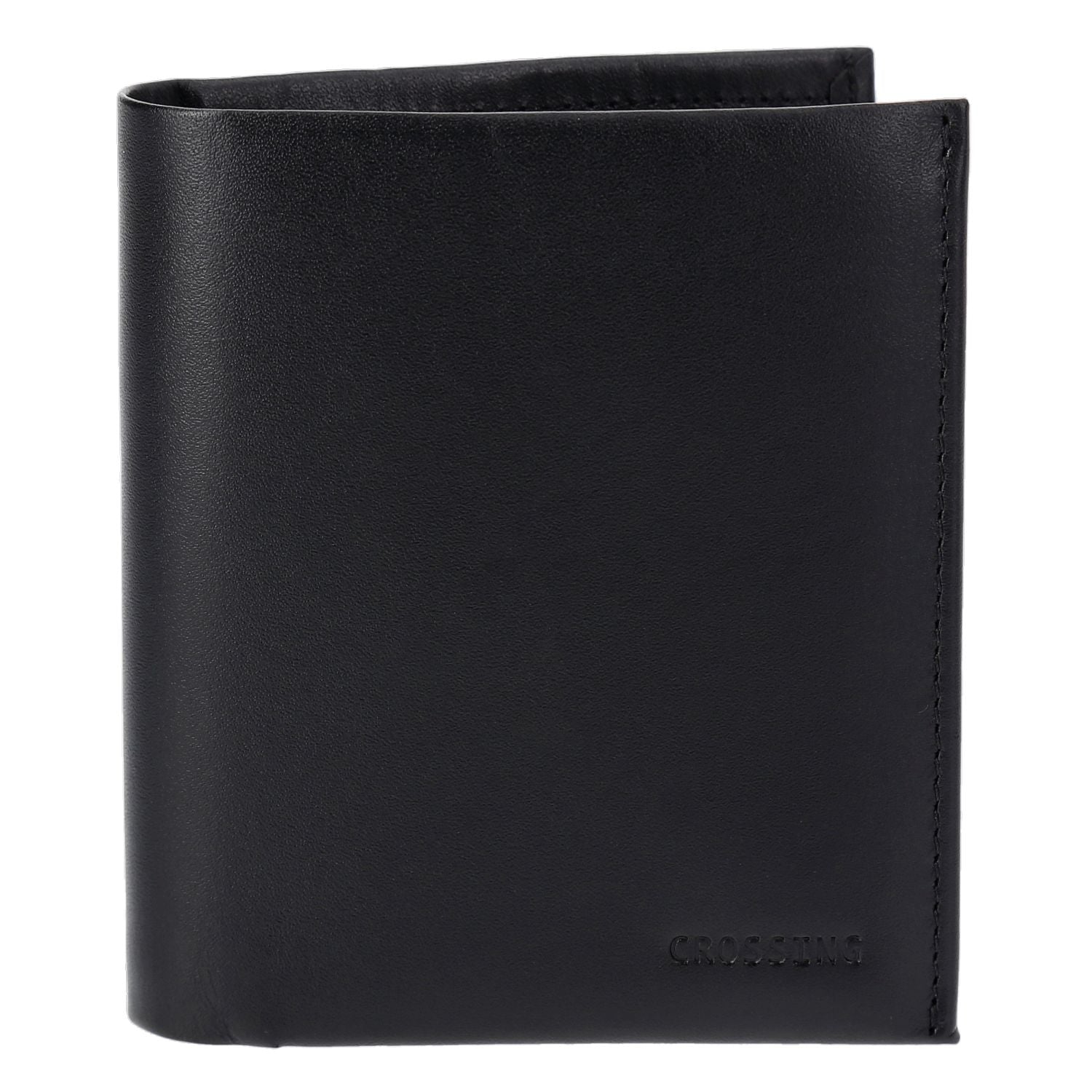 Crossing Sydney Slim Leather Wallet With Coin Pouch Rfid - Black