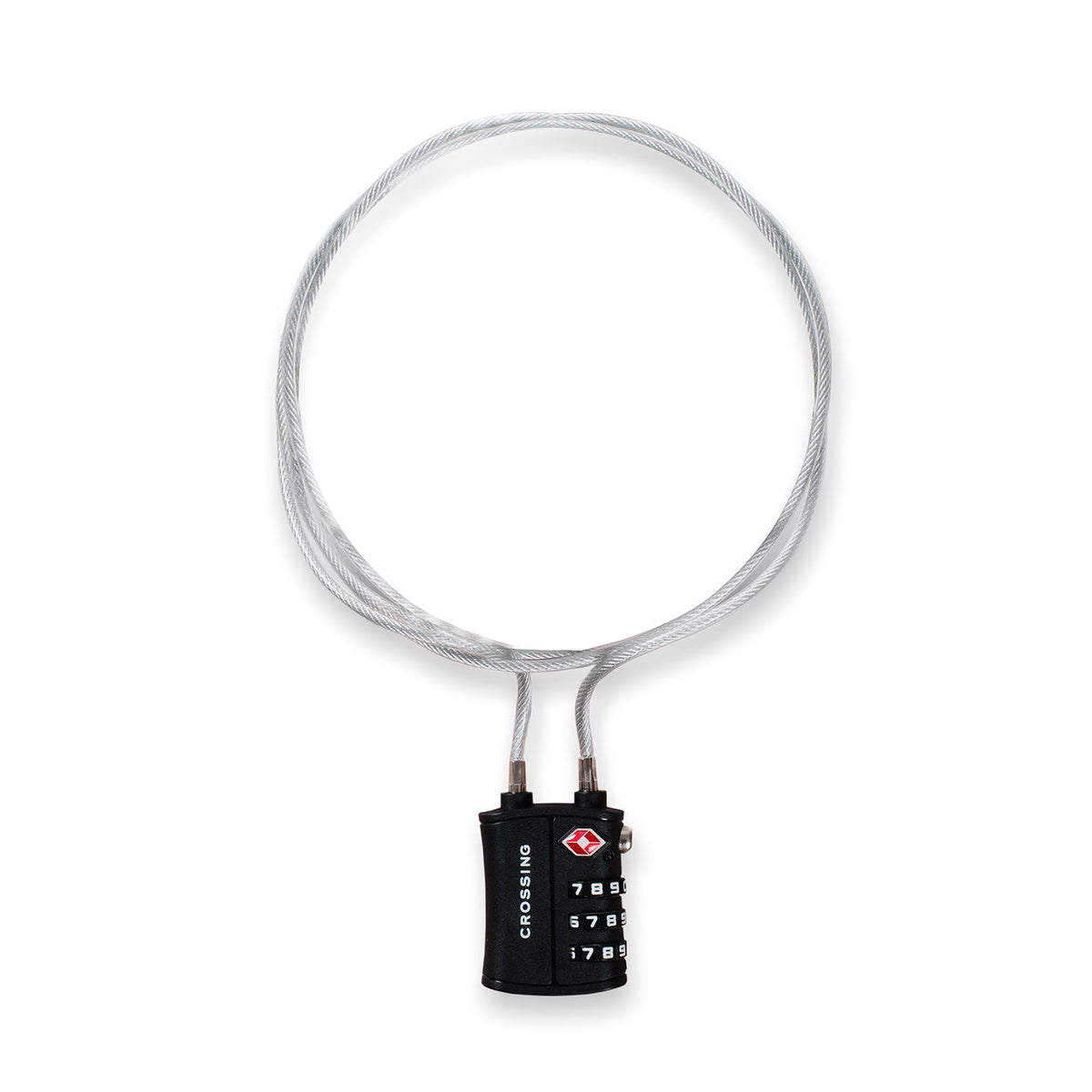 Crossing Ultra-Light TSA 3-Dial 1M Cable Lock - Black