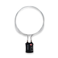 Crossing Ultra-Light TSA 3-Dial 1M Cable Lock - Black