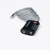 Crossing Ultra-Light TSA 3-Dial 1M Cable Lock - Black