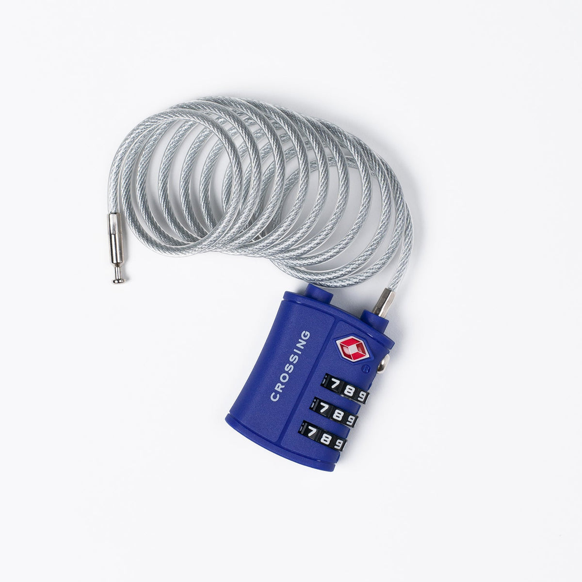Crossing Ultra-Light TSA 3-Dial 1M Cable Lock - Marian Blue