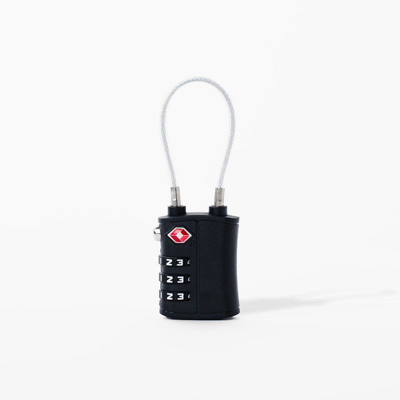 Crossing Ultra-Light TSA 3-Dial Cable Lock - Black