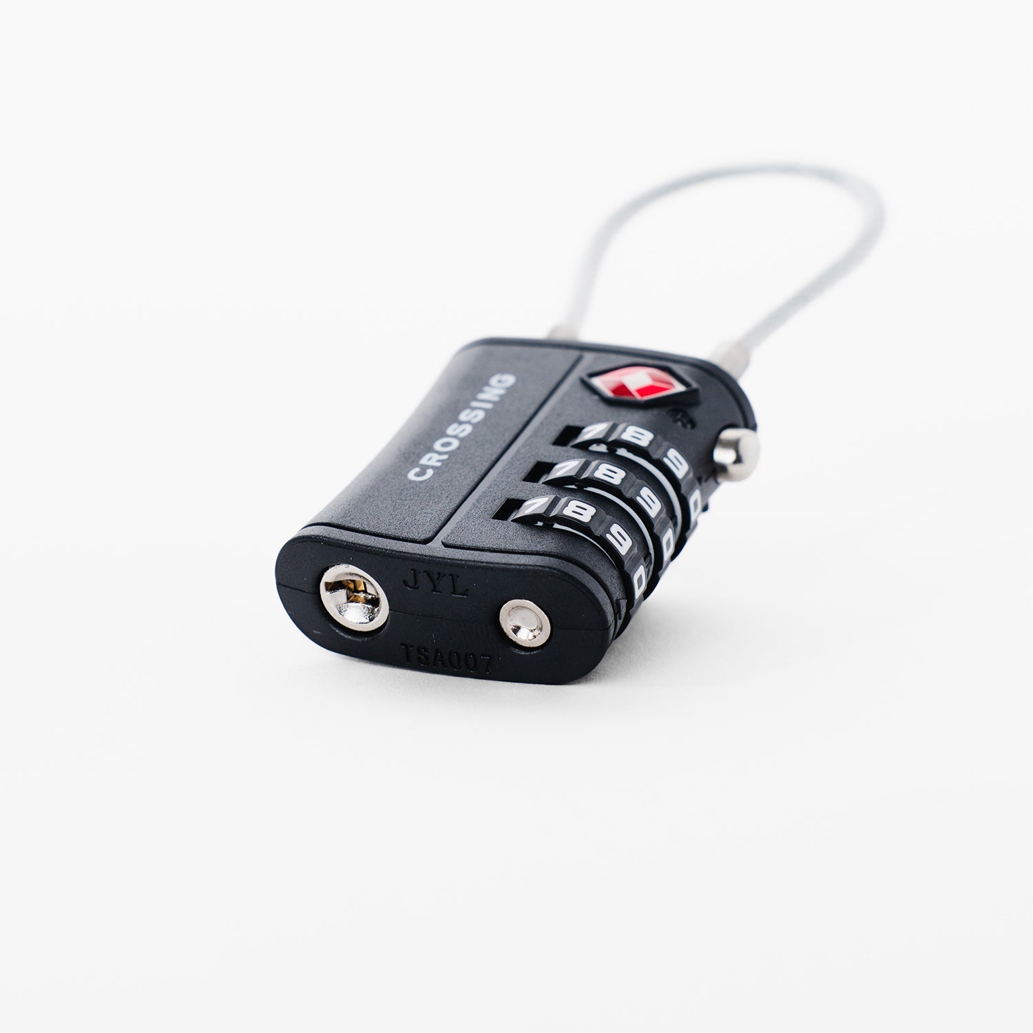 Crossing Ultra-Light TSA 3-Dial Cable Lock - Black
