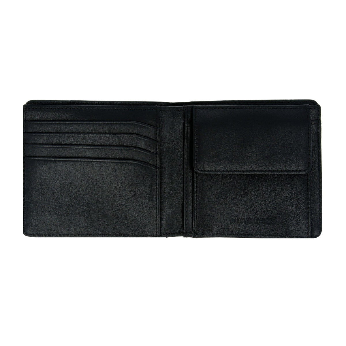 Crossing Vintage Bi-Fold Leather Wallet With Coin Pocket - Black