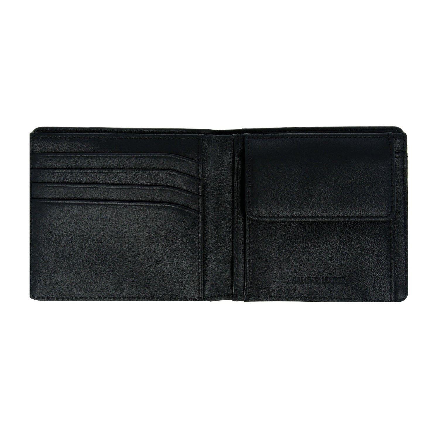 Crossing Vintage Bi-Fold Leather Wallet With Coin Pocket - Black