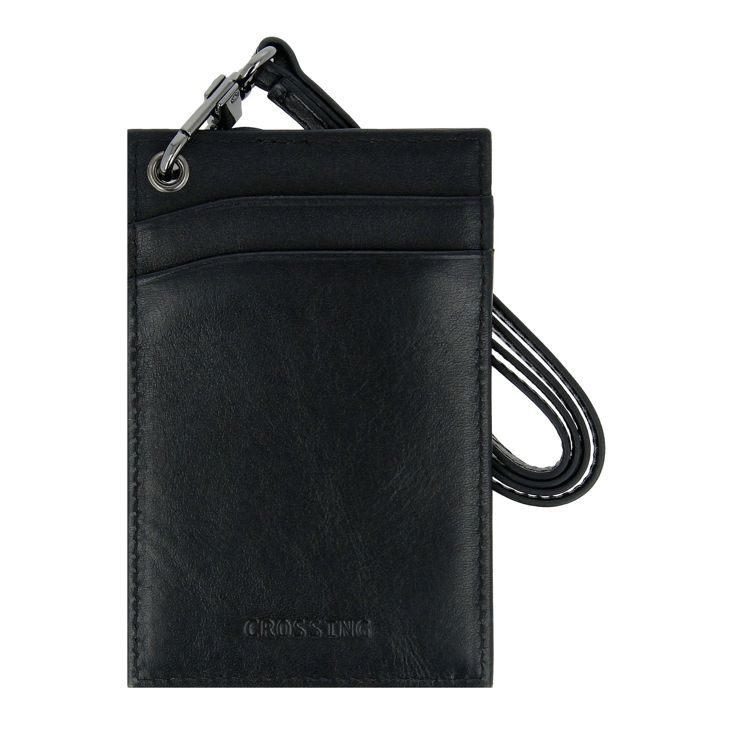 Crossing Vintage Leather Lanyard - Black