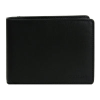Crossing Vintage Slim Leather Wallet With Coin Pocket [5 Card Slots] - Black