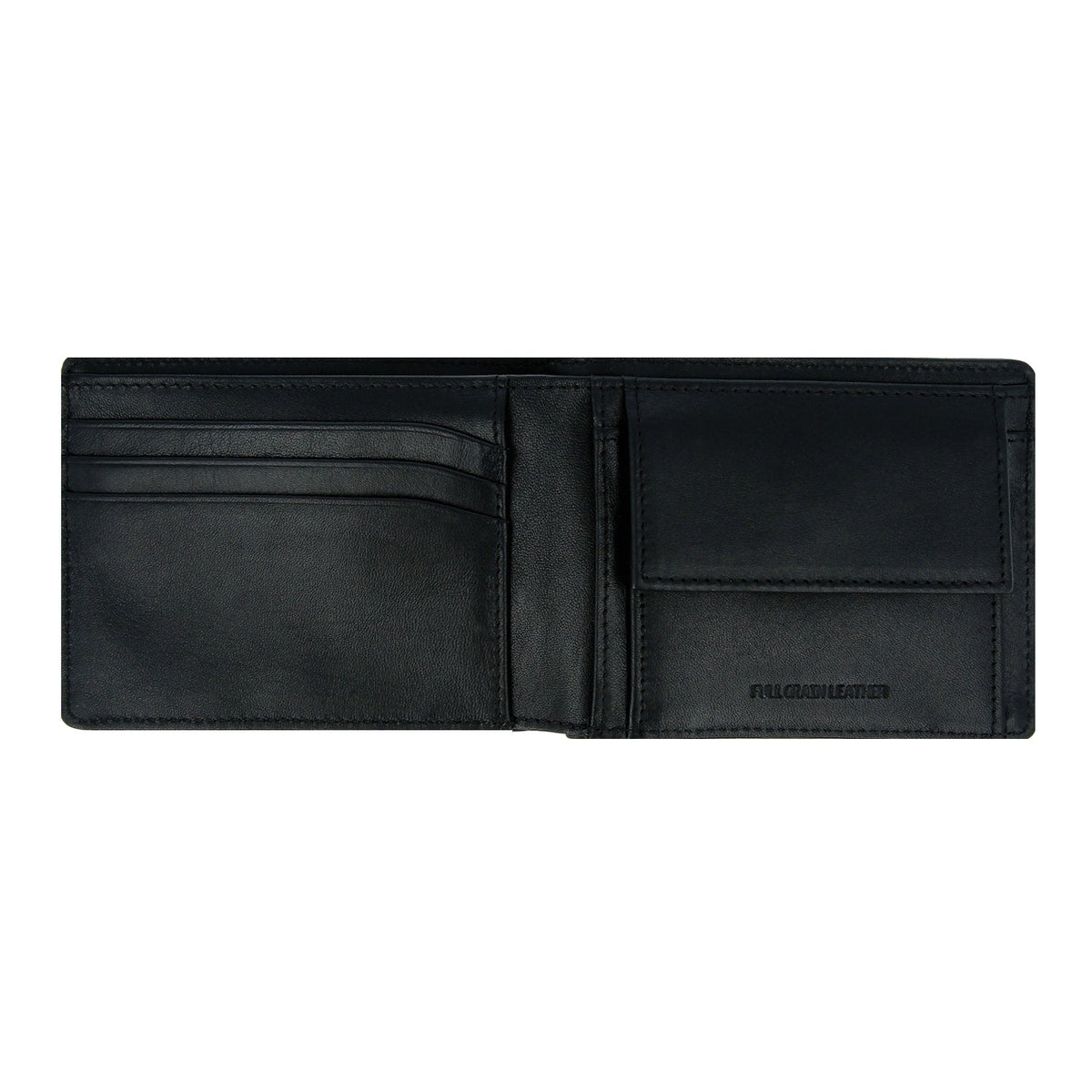 Crossing Vintage Slim Leather Wallet With Coin Pocket [5 Card Slots] - Black