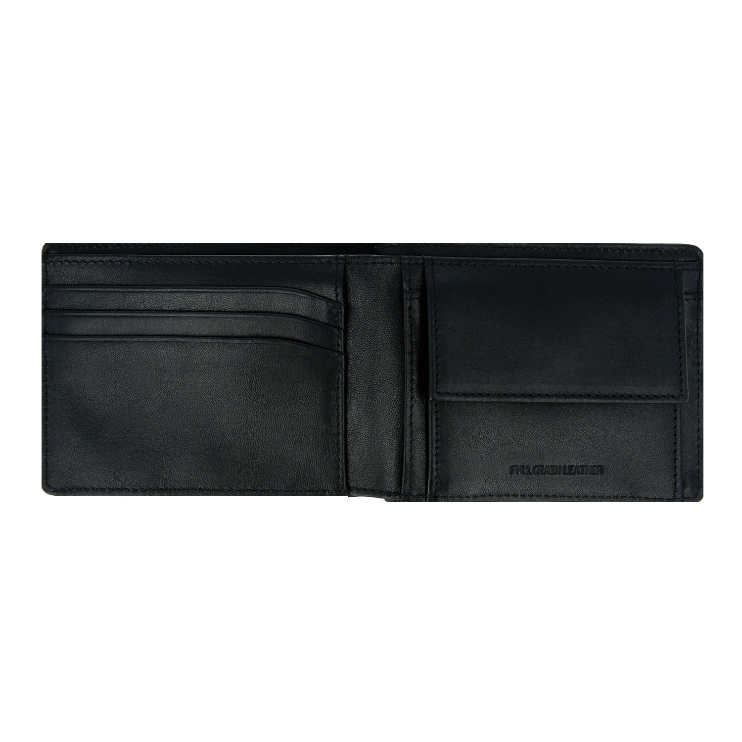 Crossing Vintage Slim Leather Wallet With Coin Pocket [5 Card Slots] - Black