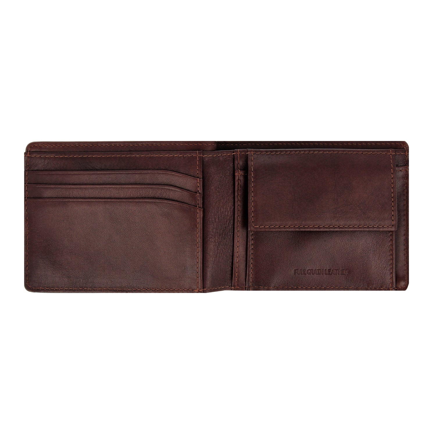Crossing Vintage Slim Leather Wallet With Coin Pocket [5 Card Slots] - Kastine