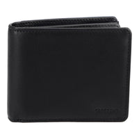 Crossing Vintage Slim Leather Wallet With Coin Pocket [8 Card Slots] - Black