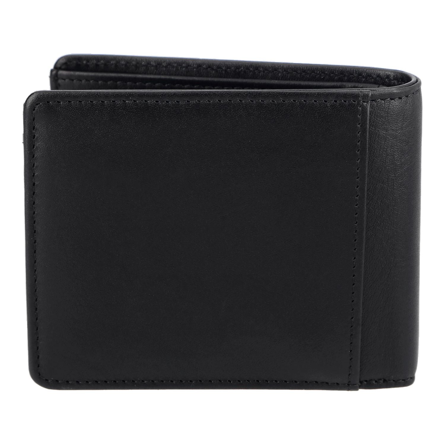 Crossing Vintage Slim Leather Wallet With Coin Pocket [8 Card Slots] - Black