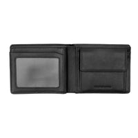 Crossing Vintage Slim Leather Wallet With Coin Pocket [8 Card Slots] - Black