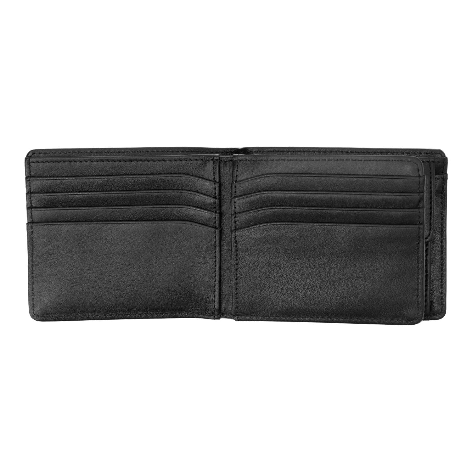 Crossing Vintage Slim Leather Wallet With Coin Pocket [8 Card Slots] - Black