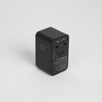 Crossing World Travel Adaptor 70W with 2 X USB-A + 2 X USB-C with Built-In Type C Cable - Black