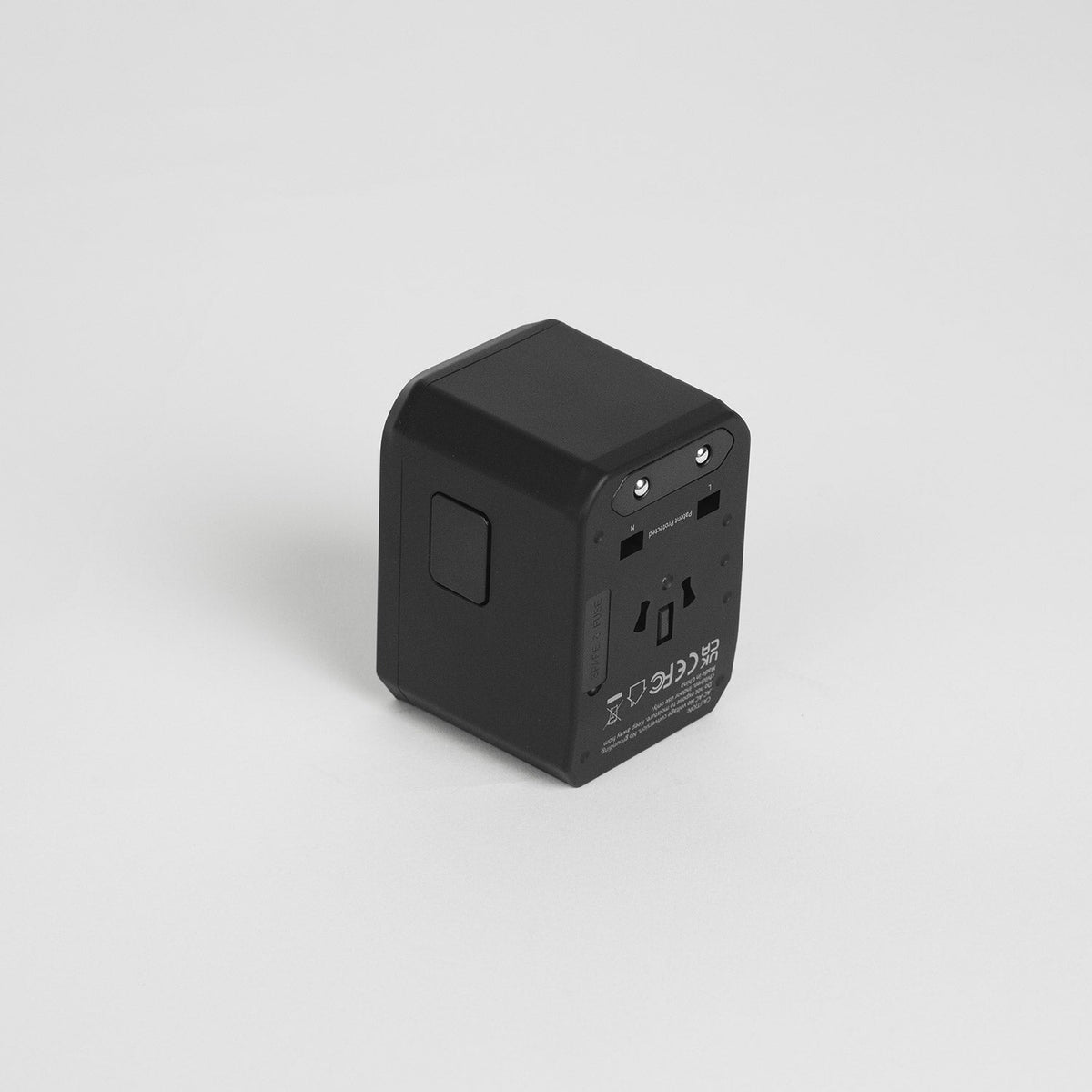 Crossing World Travel Adaptor with 4 X USB and 1 X USB-C - Black