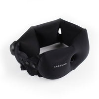 Crossing Inflatable Air Pump Neck Travel Pillow - Black
