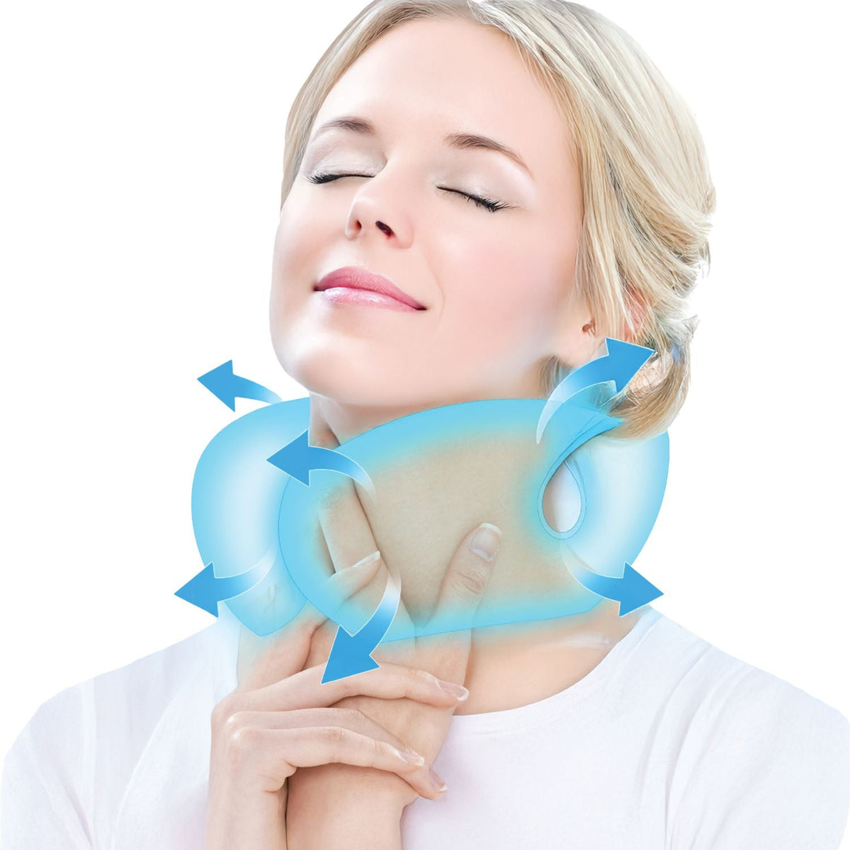 Crossing Inflatable Air Pump Neck Travel Pillow - Grey