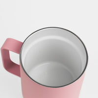 Crossing Neo Insulated S/S Ceramic Mug W Handle And Lid 420ml - Ballet Pink