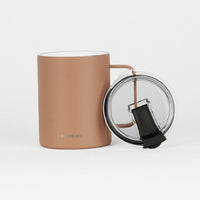 Crossing Neo Insulated S/S Ceramic Mug W Handle And Lid 420ml - Caramel