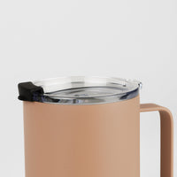 Crossing Neo Insulated S/S Ceramic Mug W Handle And Lid 420ml - Caramel