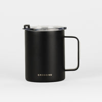 Crossing Neo Insulated S/S Ceramic Mug W Handle And Lid 420ml - Ebony