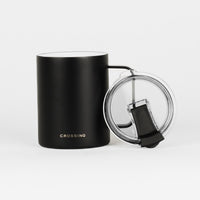 Crossing Neo Insulated S/S Ceramic Mug W Handle And Lid 420ml - Ebony