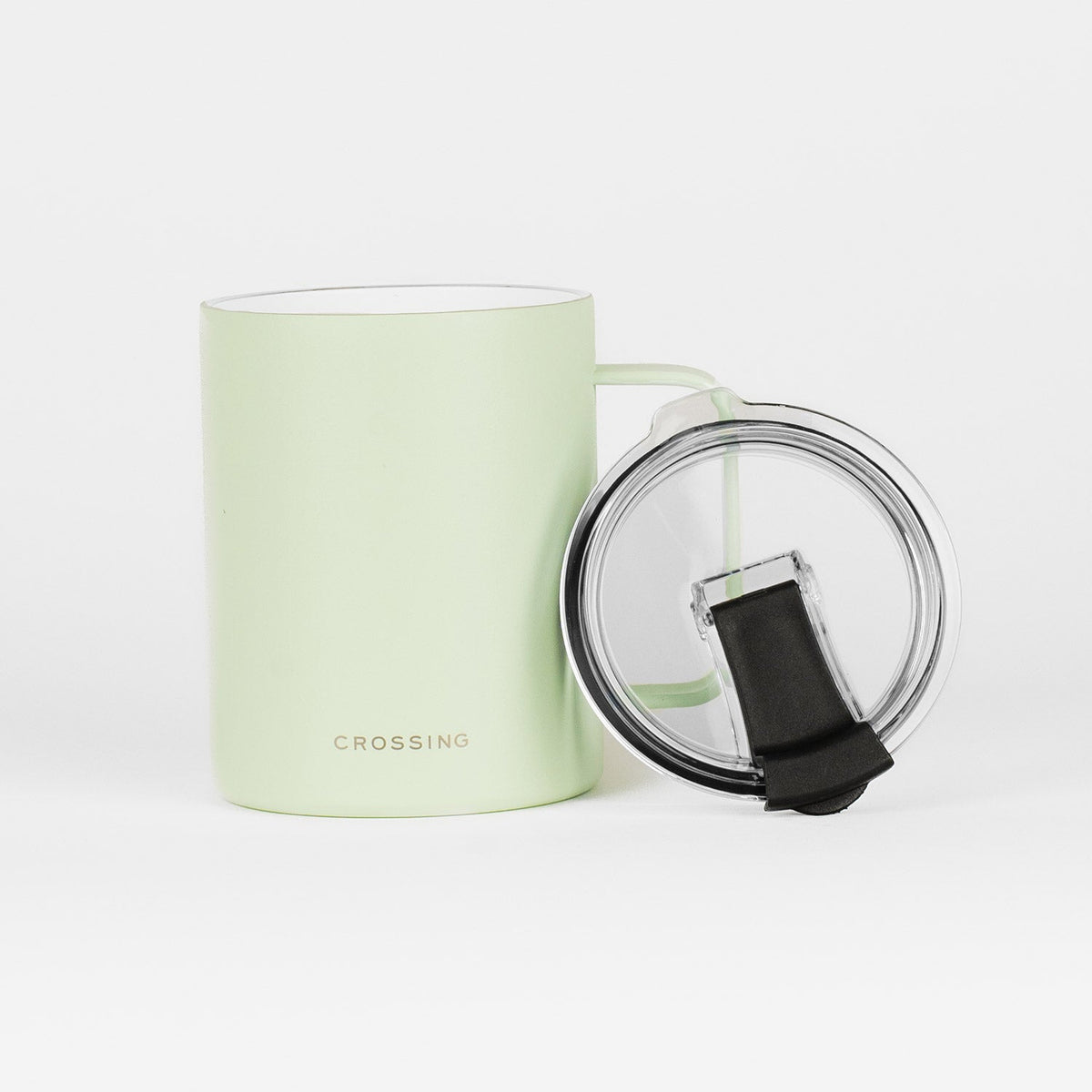 Crossing Neo Insulated S/S Ceramic Mug W Handle And Lid 420ml - Pistachio