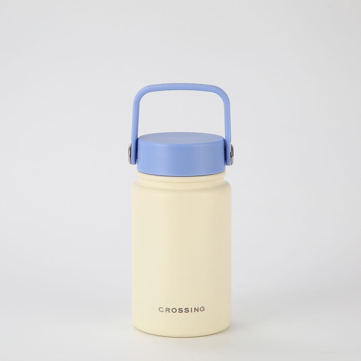 Crossing Urban Ceramic S/S Insulated Flat Cap Bottle With Handle 400ml - Cotton Heirloom Blue (Mix)