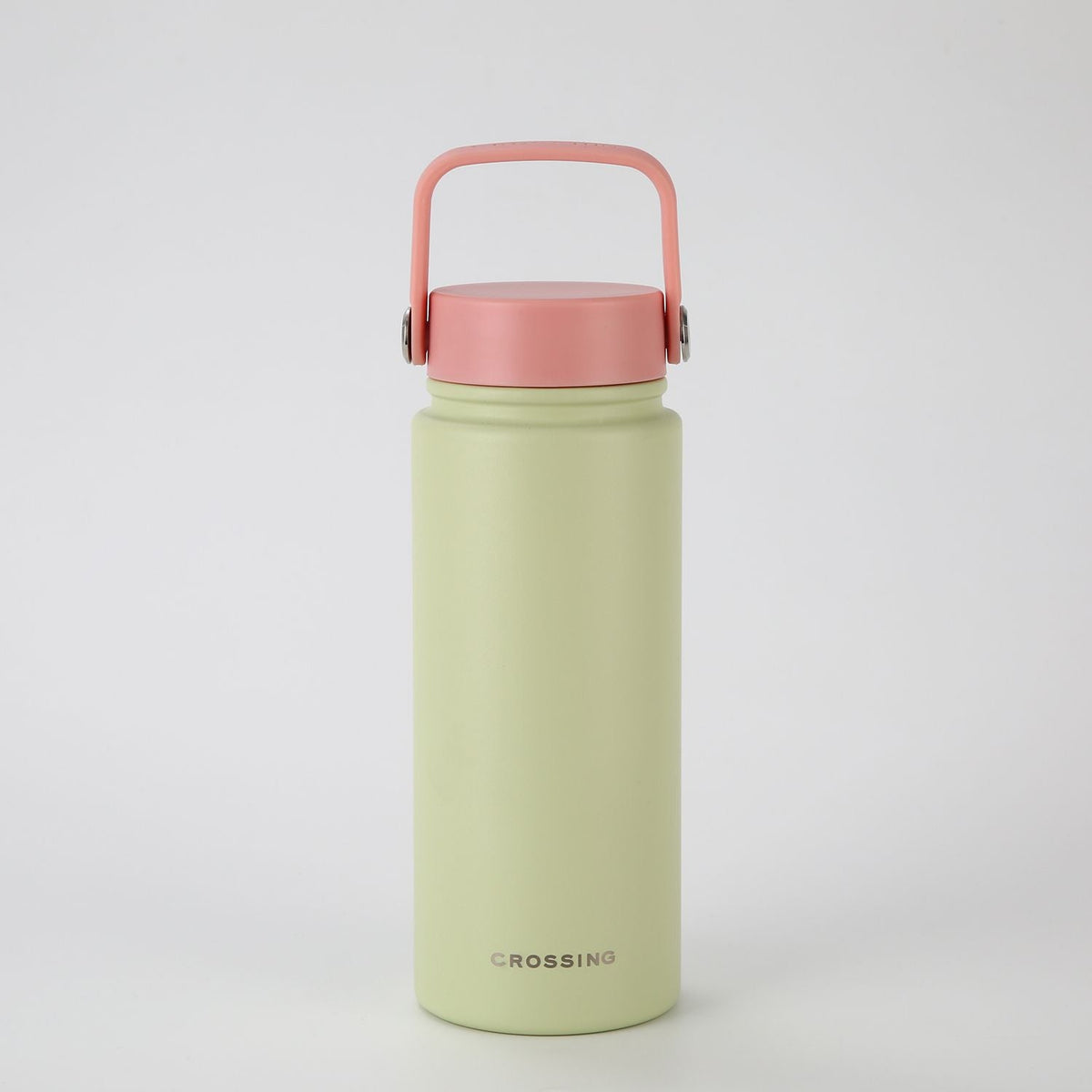 Crossing Urban Ceramic S/S Insulated Flat Cap Bottle With Handle 600ml - Pistachio Dusty Rose (Mix)