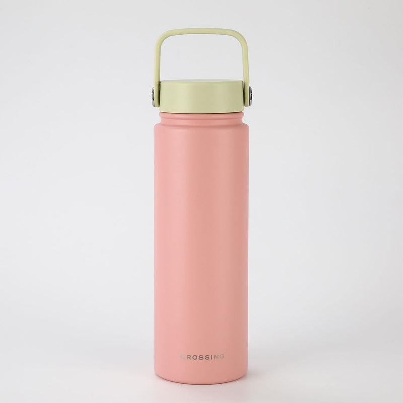 Crossing Urban Ceramic S/S Insulated Flat Cap Bottle With Handle 720ml - Dusty Rose Pistachio (Mix)