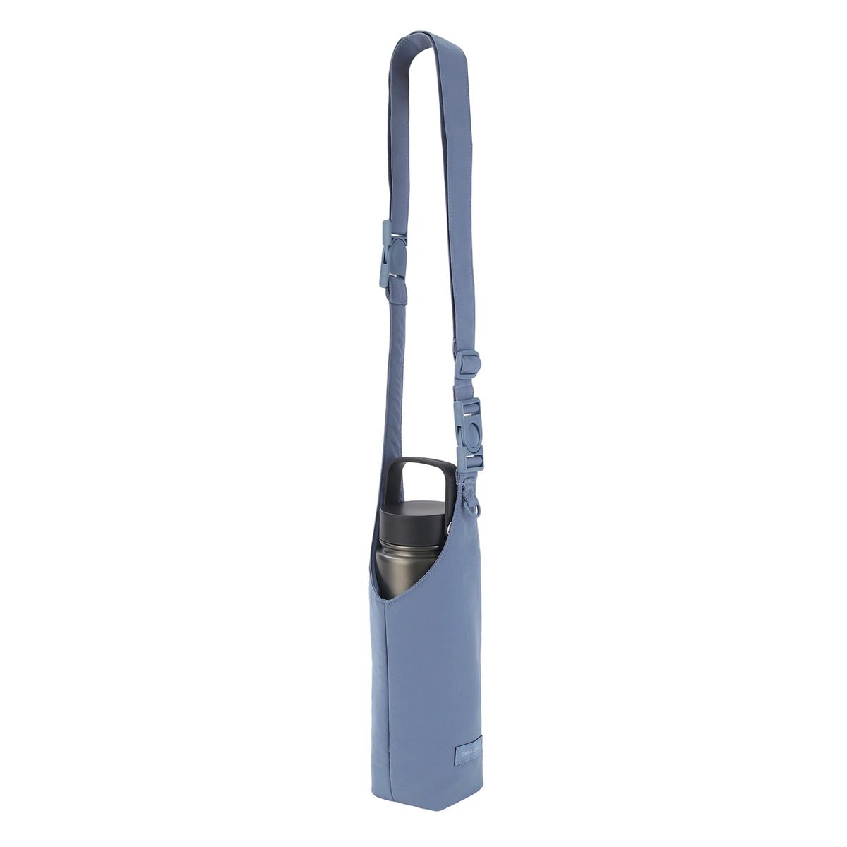 Crossing Waterproof Checked Nylon Dual Carry Water Bottle Bag - Smoke Blue