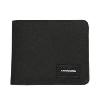 Crossing Bifold Wallet with Coin Pocket & Card Flap RFID - Black