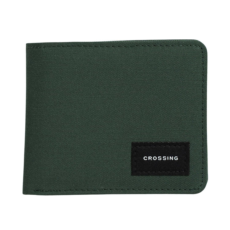 Crossing Bifold Wallet with Coin Pocket & Card Flap RFID - Green