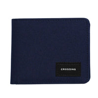 Crossing Bifold Wallet with Coin Pocket & Card Flap RFID - Navy