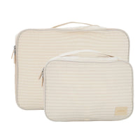 Crossing Waterproof Rayon Checked Packing Cube Set (2-Piece Set) - Beige