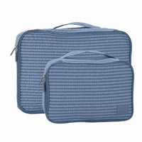 Crossing Waterproof Rayon Checked Packing Cube Set (2-Piece Set) - Blue