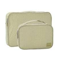 Crossing Waterproof Rayon Checked Packing Cube Set (2-Piece Set) - Green