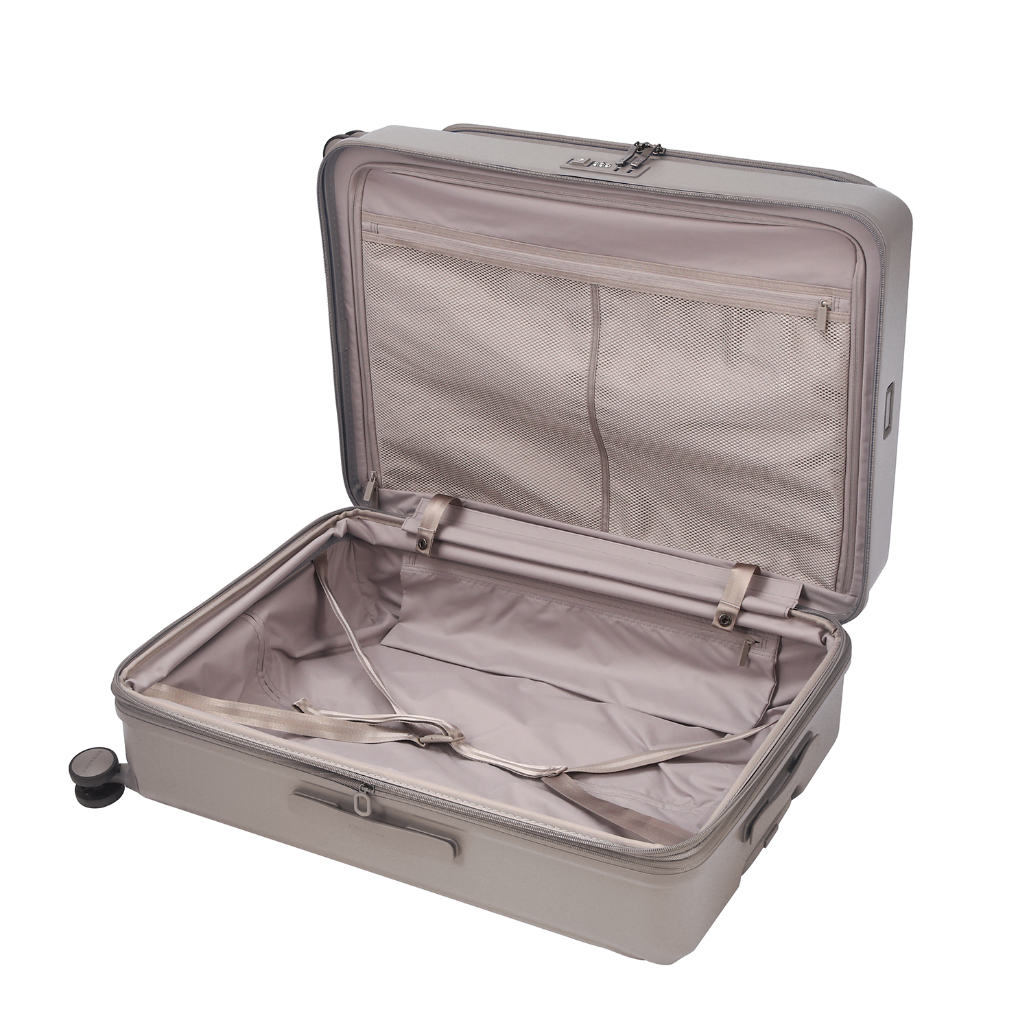 CROSSING INVI 30" Large Expandable Luggage With Front & Middle Access V3 - Latte